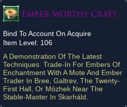 ember worthy craft lotro.